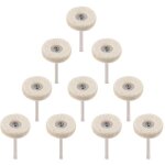 10pcs roue de polissage 25mm laine feutre polissage roues foret grinder roues brosses outil rotatif avec ...