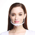 10pcs visi�re de protection r�utilisable en blanc - couvre bouche et nez facial - protection visage anti ...