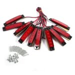 10x 6 led indicateur side marker clearance lamp pour camion van caravan lorry red light