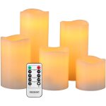 10x bougie led en cire à piles différentes tailles avec télécommande fausse flamme fixe ou vacillante ... 10x bougie led en cire à piles différentes tailles avec télécommande fausse flamme fixe ou vacillante ...