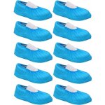 10x couvre chaussure plastique jetable bleu avec �lastique de maintien protection surchaussure jardin ...