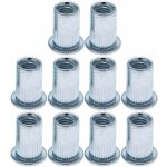 10x ecrou rivet aveugle � t�te plate en acier zingu� insert filet� filetage m�tal meuble voiture t�le ...