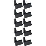 10x embout de pied �tag�re triangle patin plastique caoutchouc souple tube profil� protection capuchon ...