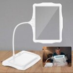 10x rechargeable lampe loupe sur pied, lampe loupe de bureau flexible � col de cygne 50 led, grande loupe ...