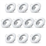 10x spots lumineux encastrable plafond lampe fixe blanc supports pour spots encastrables acier inoxydable ...