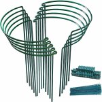 Vurahome - 10x tuteurs pour plantes, piquets verts demi - ronds support plantes plante, aidez vos � pousser ...