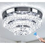 11. 8 inch lustre moderne en cristal luminaire de plafond en cristal led lustre de plafond encastr� lustre ...