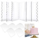 11 pcs racloirs � g�teau en acrylique, grattoirs de cuisson en plastique pour g�teau pour le pain p�tisserie ...