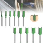 11 pi�ces 6 mm queue fraise defonceuse, fraise droite, fraise � bois fraise extra - longue, m�ches carbide ...