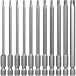 11 pi�ces embout tournevis torx, 100mm embout torx long, embouts de vissage, tournevis etoile, embout ...
