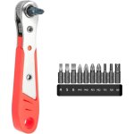 110 mm 1 / 4 cl� � cliquet magn�tique mini tournevis � cliquet set de 10 embouts tournevis r�versible ...