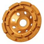 115 mm x 22, 2 mm 4, 5 pouces disque de meulage diamanté double rangée de meules abrasives meuleuse d'angle ... 115 mm x 22, 2 mm 4, 5 pouces disque de meulage diamanté double rangée de meules abrasives meuleuse d'angle ...