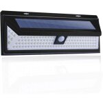 118 led lampe solaire 1000 lumens applique mural pir mouvement capteur ip65 etanche jardin exterieur