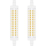 118mm r7s ampoule led 10w blanc naturel 4000k lin�aire projecteur � double extr�mit�s remplacement de ...
