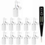 11pcs douille e27 blanc, e27 r�novation douille, 250v 4a douille de lampe avec c�ble, douille de chantier, ...