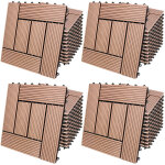 Deuba - 11x 22x 44x 55x 66x dalles clipsables en bois composite wpc 30 x 30 cm dalle de terrasse jardin ...