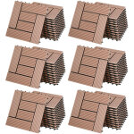 Deuba - 11x 22x 44x 55x 66x dalles clipsables en bois composite wpc 30 x 30 cm dalle de terrasse jardin ...
