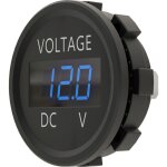 12 - 24v dc voltm�tre affichage num�rique � led imperm�able pour bateau moto camion marine(bleu)