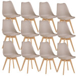 12 chaises tulipes salle � manger scandinaves bm home salle de bureau, pieds en bois de h�tre massif, ...