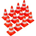 12 c�nes de signalisation, plot, c�nes circulation (23cm) c�nes de s�curit� avec bandes r�fl�chissantes ...