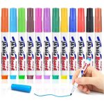 (12 couleurs assorties)12 feutres pour tableau blanc - marqueurs pour tableaux blancs - pointe conique ...