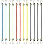 12 mini cordons �lastiques ind�chirables 25, 4 cm crochets, multicolores, pour v�lo / bagages / b�che ...