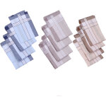 12 mouchoirs en coton pour hommes 40cm - lot absorbant pour transpiration