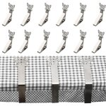12 pack tablecloth clips?butterfly picnic table cloth holder clip indoor, heavy duty picnic table clips ...