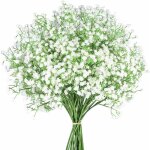 Vurahome - 12 pcs babys breath fleurs artificielles, gypsophila real touch fleurs pour la f�te de mariage ...