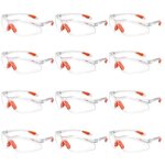 12 pcs lunettes de s�curit� surlunettes de protection transparentes avec verres en plastique pont - de ...