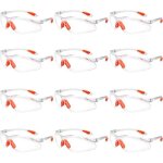 12 pcs lunettes de s�curit� surlunettes de protection transparentes avec verres en plastique pont - de ...