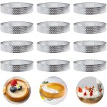 12 pi�ces �10cm cercle � p�tisserie cercle perfor� patisserie cercle � tarte perfor� en 430 acier inoxydable ...