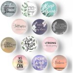 12 pi�ces aimants de frigerateur, des pour tableau blanc rond 3d en verre, anglais inspirants aimants ...