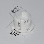 12 pi�ces bouchon de bouton de verrouillage � bande couvercle de cordon de rail inf�rieur en plastique ...