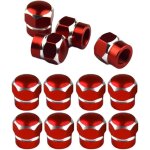 12 pi�ces bouchons valve de pneu, bouchons tige de valve pneu en aluminium avec joint hexagonal bouchons ...