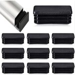 12 pices capuchons de lattes de tuyau rectangulaires 80 x 40 mm capuchons de tuyau en mtal pour chaises ...