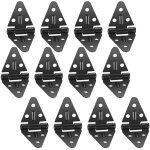 12 pi�ces charni�res pliantes, charni�re 180 degr�s noire, charni�re de meuble, pour armoire, penderie, ...