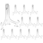 (12 pi�ces, couleur transparente) support d'assiettes pliant de 7, 5 cm, support d'assiettes suspendu ...