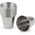 12 pi�ces gobelet inox, empilables et, gobelets en acier inoxydable enfant r�utilisables et durables, ...