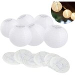 12 pi�ces lanterne en papier abat - jour boule blanche forme lanterne chinoise abat - jour pour haute ...