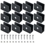 12 pi�ces pince � verre garde corps, support d'�tag�re en verre clip, support d?�tag�re en verre r�glable ...