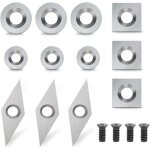 12 pi�ces plaquette carbure tournage bois , plaquettes de coupe , carbure gouges tournage bois