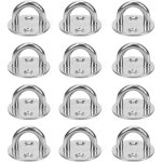 12 pi�ces platine oeil inox m5 platine ancrage inox 304 crochet oeillet plaque a oeillet crochets de ...