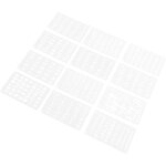 12 pi�ces pochoirs r�utilisables lettres chiffres pour peinture sur