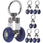 12 pi�ces poulie de piste incurv� clip de pincement de planeur rouleaux de rail de rideau plafond de ...