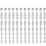 12 pices rpulsif oiseaux, 30 cm barre oiseaux 360 degrs rflchissant en spirale lumineux, rflchissantes ...