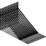 12 pi�ces de supports d'�tag�re, 400 x 250 mm noir m�tal �querre d'�tag�re, console m�tallique � charge ...