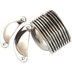 12 poign�e de coquille vintage pour tiroir armoire meuble cuisine, fer incurv� bouton de porte de placard ...