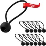12 tendeurs �lastiques avec boule en plastique, �lastiques de tente pour les b�ches, pavillon de jardin, ...