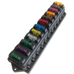 12 voies bo�te � fusibles de voiture, 12v / 24v / 32v / 48v porte - fusible � lame standard universel, ...